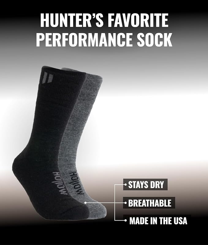 HOLLOW Alpaca Boot Socks for Men and Women, Moisture Wicking Alpaca Socks for Hiking, Running, Temperature Regulating