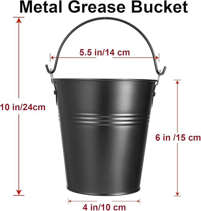 HDW152 Grease Bucket with 15 Pack BAC407 Grease Bucket Liner for Traeger Grills,Drip Liner Drip Pan for Traeger Pro Series 575/780, 20/22/34, Ironwood 650/885 Grills,Pit Boss Pellet Grill Smoker