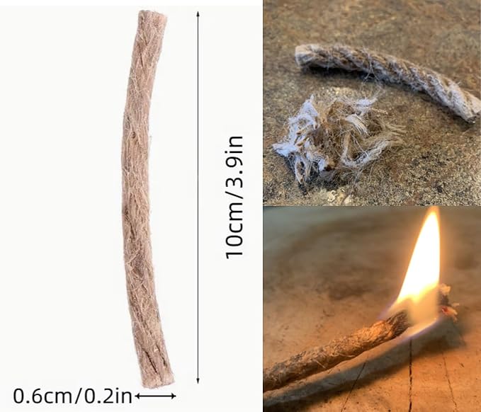 Fire Starter Kit โ 6 Magnesium Shaving Packs + Waterproof Windproof Matches in Metal Tin โ Emergency Fire Making Kit for Camping, Hiking, Survival, Prepping