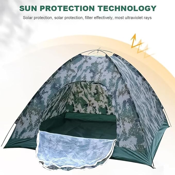 Camping Tent 2/3/4 Person w/Rain Fly and Carrying Bag, Waterproof Family Dome Tent Lightweight Outdoor Tent for Festivals, Backyard, Sleepovers, Backpacking