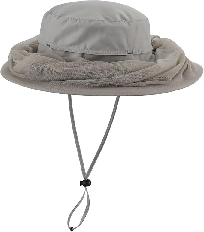 Connectyle Men's Mosquito Net Hat for Fishing Gardening Beekeeping Hiking Boonie Hat Outdoor UPF 50+ UV Sun Protection Hat