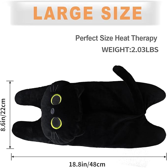 Microwave Heating Pad for Cramps Pain Relief, 19 * 9" Microwavable Heating Pads for Back, Neck Shoulder, Cute Microwave Heating Pad Stuffed Animal, Moist Heat Pack, Lavender