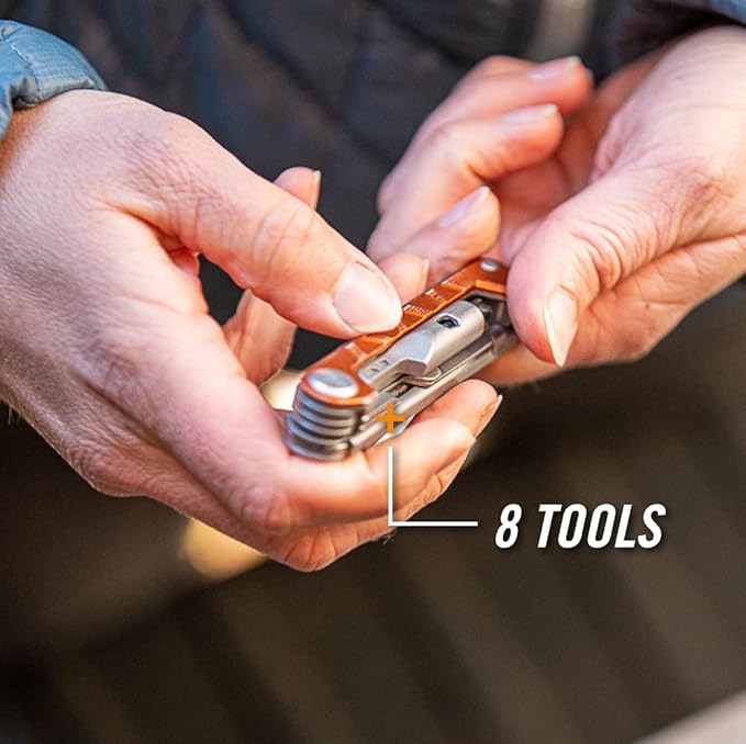 Gerber Gear Armbar Drive EDC Multitool 8-in-1 Pocket Knife with Pocket Screwdriver, 2.5" Blade, Orange
