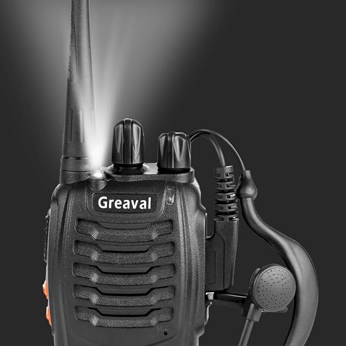 Walkie Talkies 10 Pack Rechargeable Two-Way Radios with Earpiece 16 Channel Walkie Talkie for Adults, Li-ion Battery and Charger Included, Long Range Two Way Radio (Pack of 10)