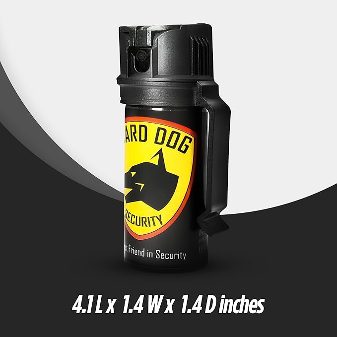 Guard Dog Security Pepper Spray for Self Defense, OC Spray with Belt Clip, Maximum Police Strength, Flip Top Safety for Quick and Accurate Aim, 20 Feet Range, 2 fl oz