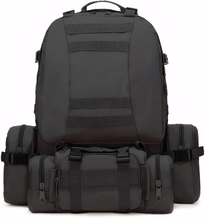 Military Tactical Backpack for Men 60L Waterproof Bug Out Bag Survival Rucksack Go Bag Emergency Molle System Army 3 Day Assault Pack for Hiking Hunting Camping CP