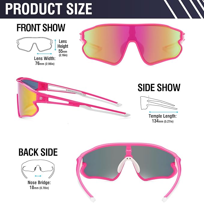DUCO Sports Polarized Sunglasses for Men Women Running Sunglasses Fishing Cycling Baseball Glasses UV400 Protection DC0023