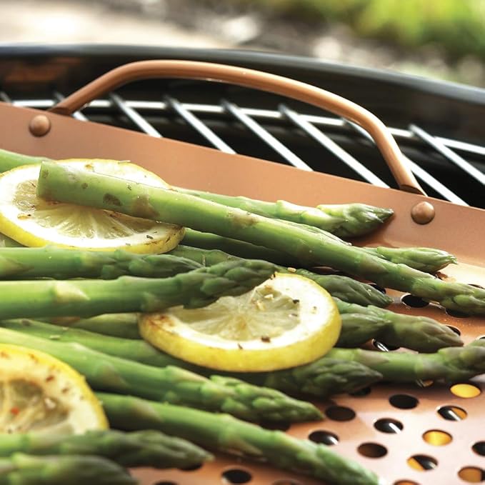 Outset QN71 Large Grill Grid with Handles, Copper Non-Stick