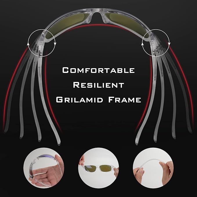 KastKing Kateel Polarized Sport Sunglasses for Men and Women, Ideal for Driving Fishing Cycling and Running,UV Protection