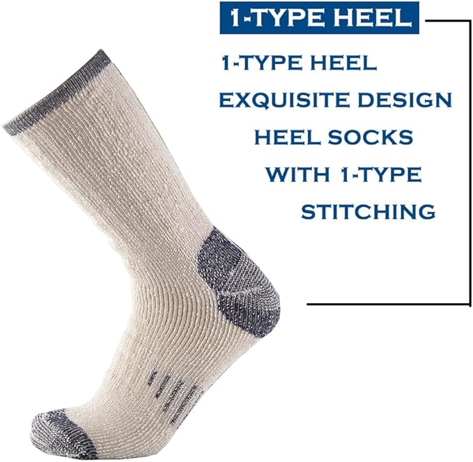 Merino Wool Men Crew Socks Warm Socks Athletic Socks for Men, Suitable for Hiking,Trekking,Camping …