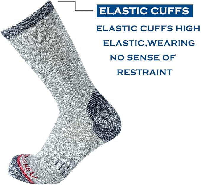 Merino Wool Men Crew Socks Warm Socks Athletic Socks for Men, Suitable for Hiking,Trekking,Camping …