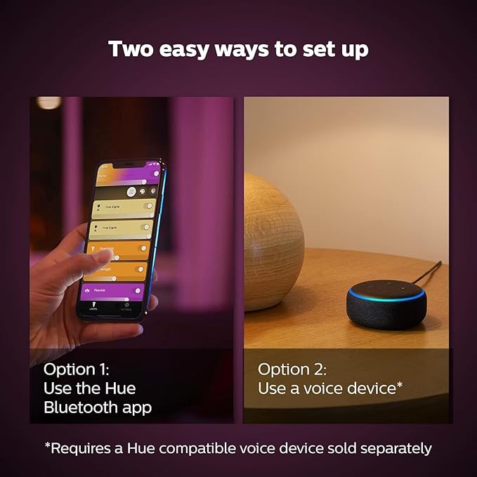 Philips Hue Bloom Smart Table Lamp, White - White and Color Ambiance LED Color-Changing Light - 1 Pack - Control with Hue App - Compatible with Alexa, Google Assistant, and Apple Homekit