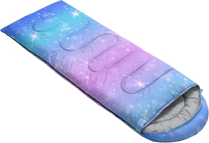 Kids Sleeping Bag for Boys Girls,Checkerboard Cat Print-Lightweight Warm Portable Outdoor Indoor-Waterproof Cold Weather Resistant Sleeping Bag for Camping Hiking