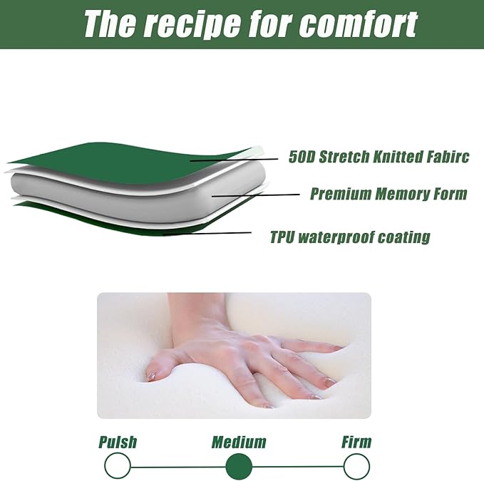 Self Inflating Sleeping Pad Lightweight Camping Pad with Built-in Pump, Easy Inflate & Deflate, Out-Door Ultra-Portable Camping Air Mat for Camping, Backpacking, Hiking, Tent Trap Traveling