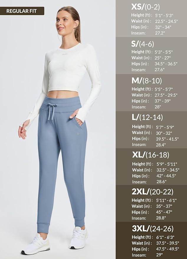 baleaf Women's Fleece Lined Pants Water-Resistant Sweatpants Winter Thermal Ski Hiking Running Joggers