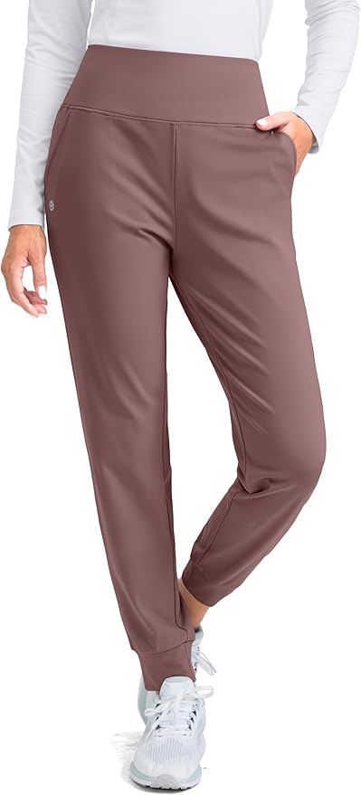 G Gradual Women's Fleece Lined Joggers High Waisted Water Resistant Thermal Hiking Pants Cold Weather Sweatpants with Pockets