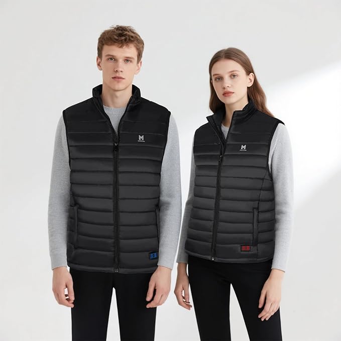 Heated Vest, Lightweight Electric Heated Vest for Men Women 6 Heating Zone 3 Temperature Heating Vest