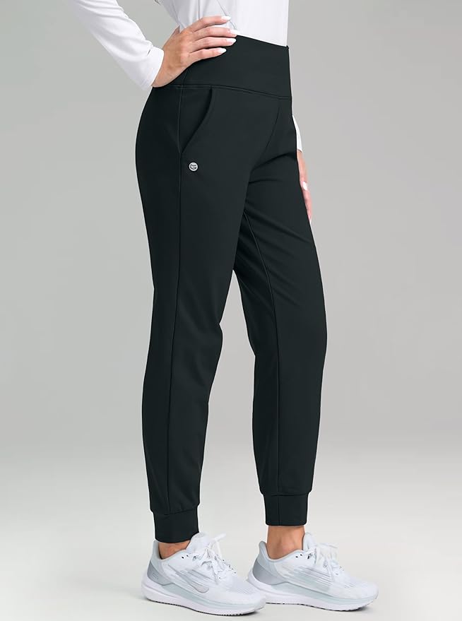 G Gradual Women's Fleece Lined Joggers High Waisted Water Resistant Thermal Hiking Pants Cold Weather Sweatpants with Pockets