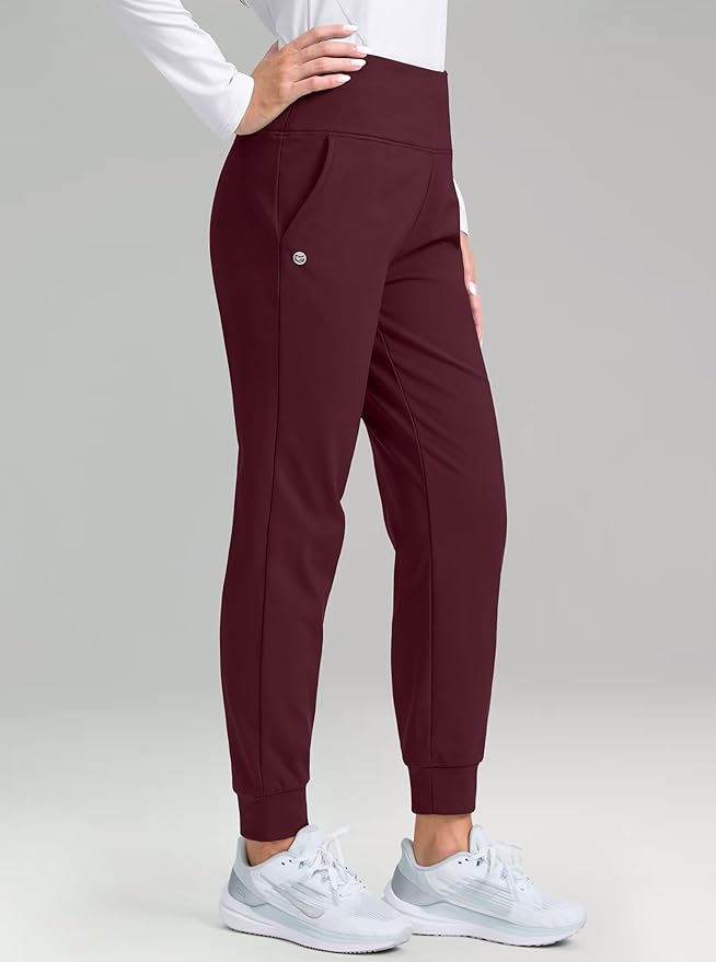 G Gradual Women's Fleece Lined Joggers High Waisted Water Resistant Thermal Hiking Pants Cold Weather Sweatpants with Pockets
