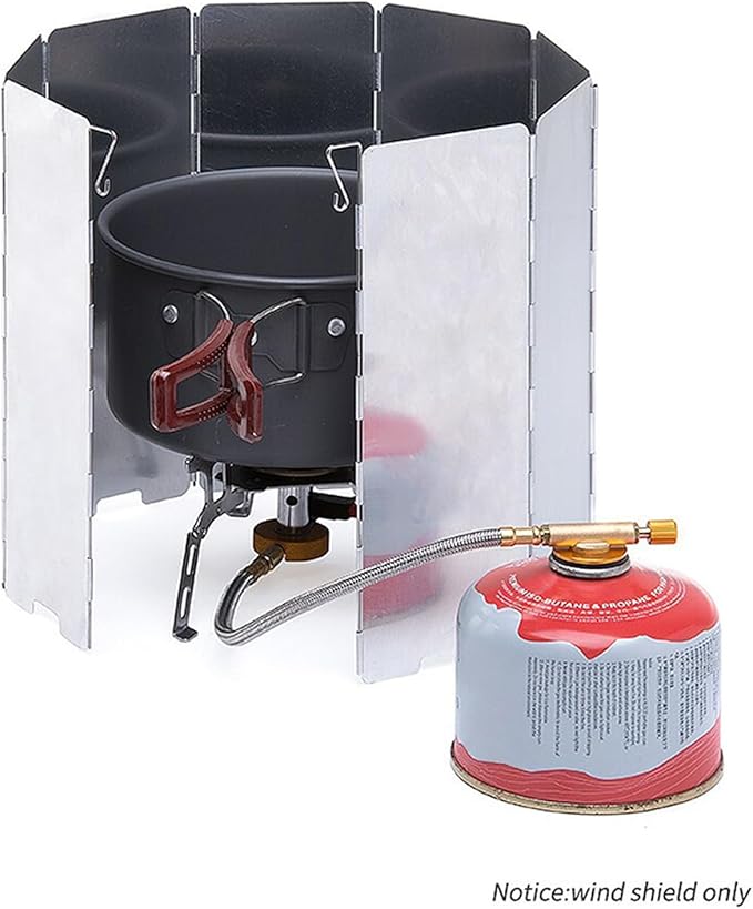 Camp Stove Windshield Plates Aluminum Alloy Alcohols Stove Windscreen Folding Lightly Weight Camp Burners Windshield
