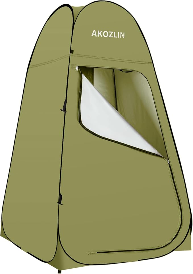AKOZLIN Portable Pop Up Shower Tent Instant Privacy Dressing Changing Tent Outdoor Shower Room Camp Toilet Tent