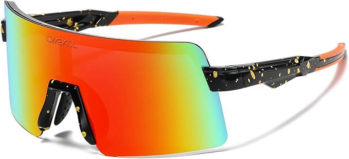 OMEKOL Two Sizes For Adults and Youth Polarized Sunglasses Men Women Outdoor Sport Baseball Glasses UV400 Cycling Eyewear