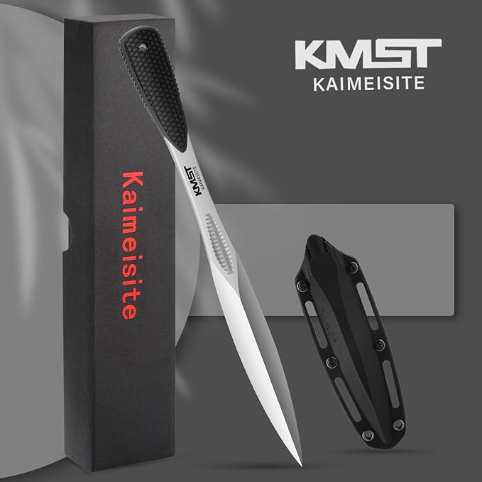 Bayonet Knife with Sheath: Fixed Blade Tactical Bayonet Knives for Survival Hunting Camping - 3.9" Japanese Aus-8 Steel Blade