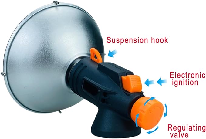 Portable Camping Heating,Propane/iso Butane Heater,Electronic Ignition and Fuel Conversion Head, Suitable for Camping, Outdoor Tent, Indoor