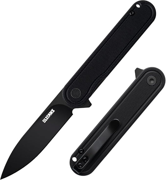 G040 Pocket Knife, 2.75'' D2 Steel Blade G10 handle, Small EDC Knife with Pocket Clip for Men Women, 2.1oz