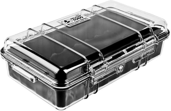 Pelican 1060 Micro Case - for iPhone, GoPro, Camera, and More (Black/Clear)