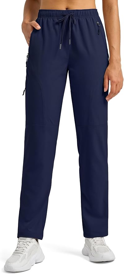 Willit Women's Hiking Pants Quick Dry Cargo Pants Lightweight Water Resistant Travel Golf Pockets Petite/Regular/Tall