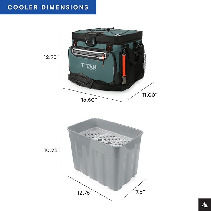 Titan by Arctic Zone 30 Can Zipperless Soft Cooler with HardBody Liner