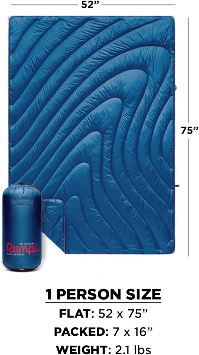 Rumpl Original Puffy Grand Teton National Park Blanket for Camping and Outdoors, V1, Grand Teton V1