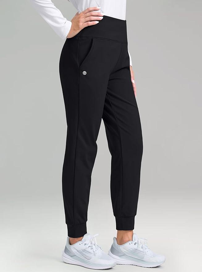 G Gradual Women's Fleece Lined Joggers High Waisted Water Resistant Thermal Hiking Pants Cold Weather Sweatpants with Pockets