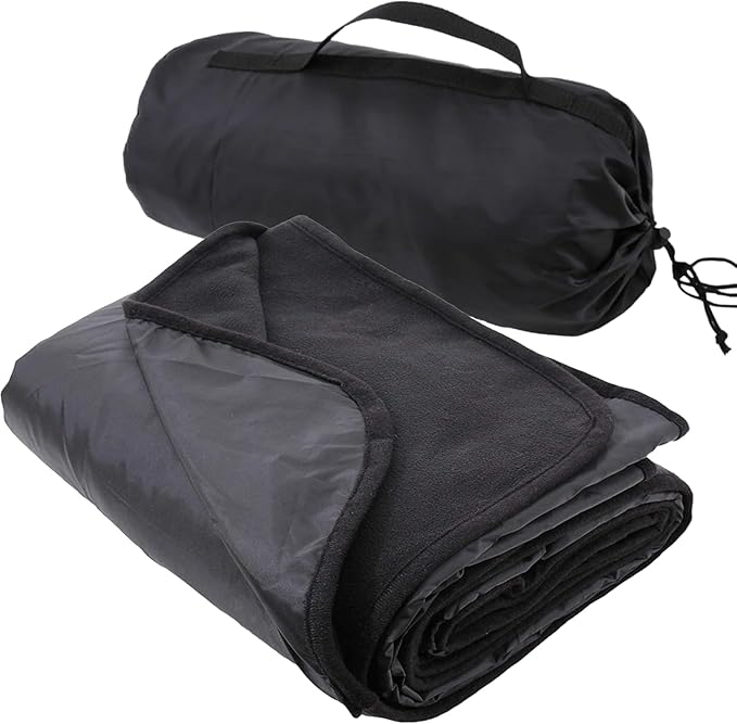 Threadart Outdoor Rainproof & Windproof Thick Stadium Blanket | for Camping, Picnic, Sports, Festivals, Football, Baseball, Concerts, Parks, Beach 55" x 79"