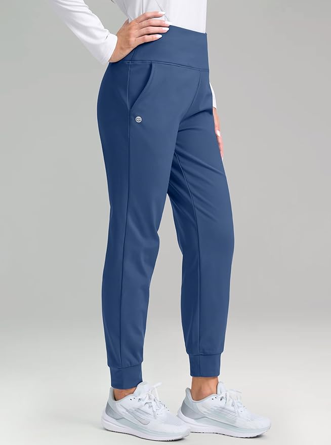 G Gradual Women's Fleece Lined Joggers High Waisted Water Resistant Thermal Hiking Pants Cold Weather Sweatpants with Pockets