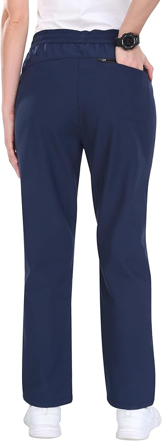 MoFiz Women's Waterproof Insulated Snow Pants Fleece Lined Winter Ski Hiking Pants Warm Outdoor Softshell with Elastic Waist