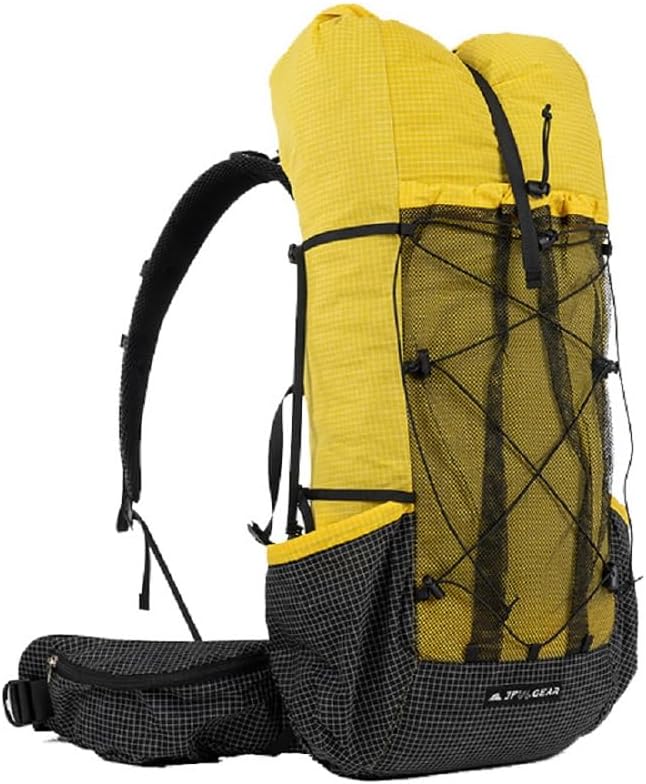 3F UL GEAR QiDian Pro UL 46+10L Backpack Outdoor Climbing Bag Camping Hiking Bags UHMWPE ultralight (Yellow)