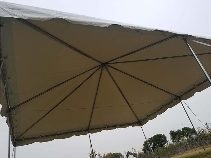 Party Tents Direct 20'x20' Weekender West Coast Tent Frame Party Tent Red White and Blue PVC Top with Storage Bag - Tents for Parties, Weddings, Birthdays, Banquets, Fiestas, Outdoor Event