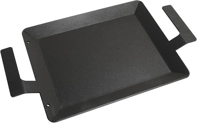 Carbon Steel Griddle for Gas Grill, Universal Carbon Cooking Griddle for Induction Cooktop, 17'' x 10'' Non-Stick Stove Flat Top Pan for Stove Top, Gas Grill, Cooktop, Electric