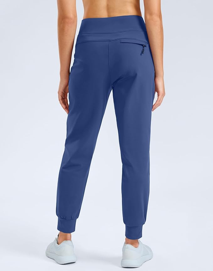 G Gradual Women's Fleece Lined Joggers Water Resistant Hiking Pants High Waisted Winter Thermal Sweatpants 3 Zipper Pockets