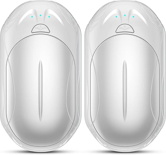 AI Hand Warmers Rechargeable 2 Pack, 6000mAh Electric Hand Warmers, AI Smart Chips 20Hrs Long Safe Heat, Portable Pocket Heater, Gifts for Christmas, Outdoor, Golf, Hunting, Camping Accessories