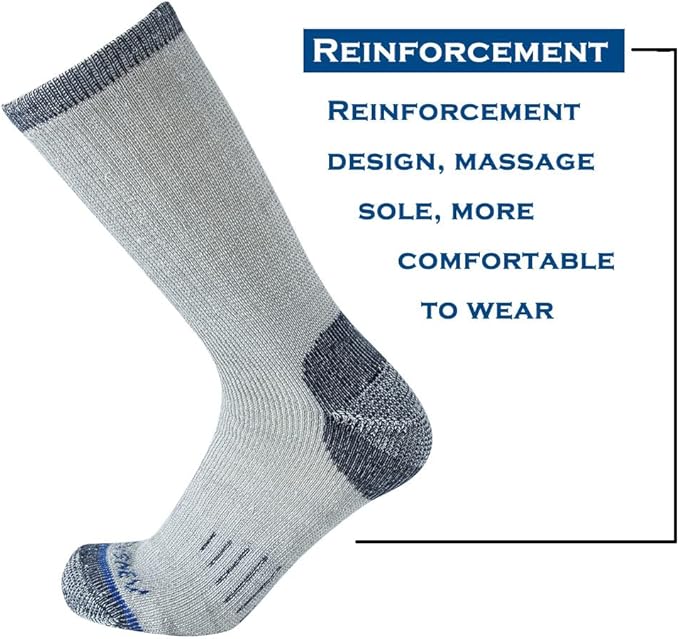 Merino Wool Men Crew Socks Warm Socks Athletic Socks for Men, Suitable for Hiking,Trekking,Camping …