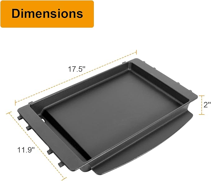 7658 Cast Iron Griddle for Weber Spirit II Spirit 200 300 Series Gas Grill,Grill Griddle Plate Replacement Part for Weber 200/300 Series Gas Grill,1 Pack