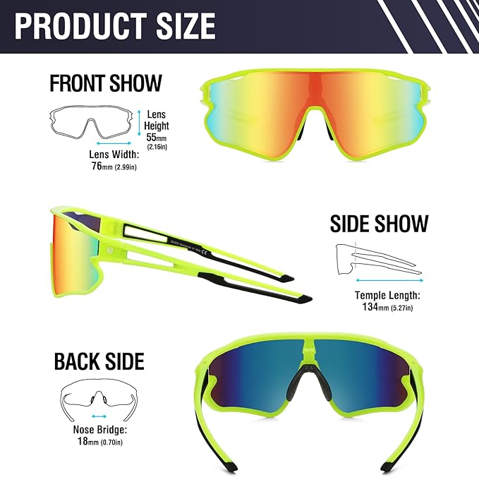 DUCO Sports Polarized Sunglasses for Men Women Running Sunglasses Fishing Cycling Baseball Glasses UV400 Protection DC0023