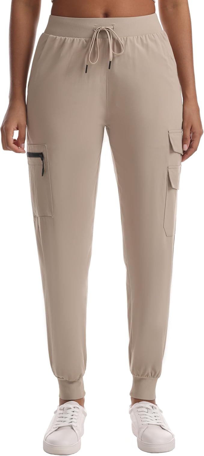 Quick Dry Women's Cargo Pants with Pockets Lightweight Hiking Joggers for Workout Athletic Casual Outdoor Camping