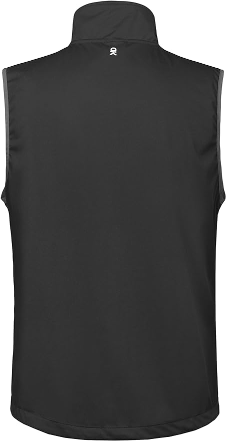 Little Donkey Andy Men's Lightweight Softshell Vest Windproof Sleeveless Jacket for Travel Hiking Running Golf