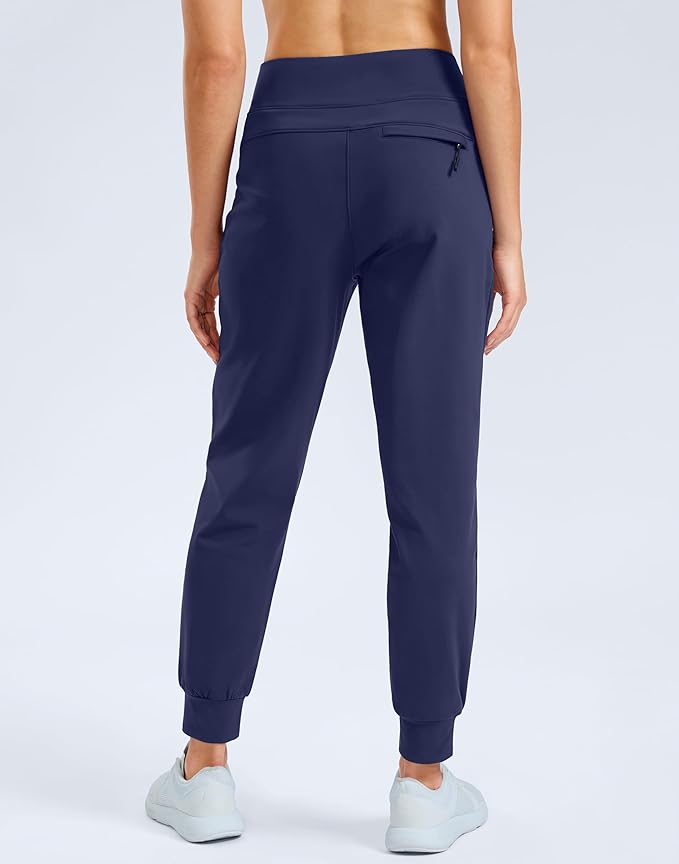 G Gradual Women's Fleece Lined Joggers Water Resistant Hiking Pants High Waisted Winter Thermal Sweatpants 3 Zipper Pockets