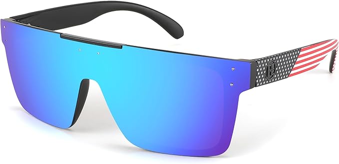 FEISEDY Men Sunglasses Polarized Oversized Square Flat Top Cycling Running Fishing Golf Hiking Sports B2990
