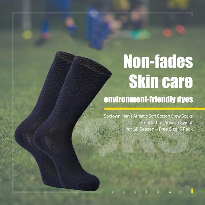 SOX TOWN Men's Merino Wool Cushion Crew Socks for Outdoor Hiking Hike Trail Performance Moisture Wicking Lightweight Summer